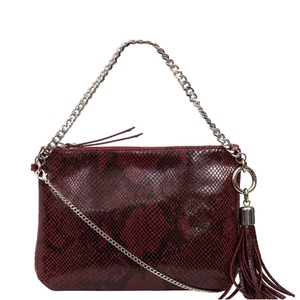 Жіноча сумка Mattioli 058-20C з натуральної італійської шкіри бордового кольору., Бордовий