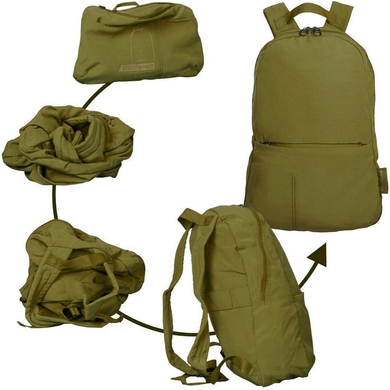 Складной рюкзак для путешествий Tucano EcoCompact BPECOBK-VM хаки