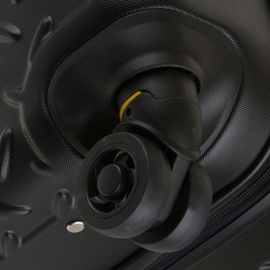 Чемодан из ABS пластика на 4-х колесах CAT Industrial Plate 83553 (средний) , CAT-InPlate-Черный-01