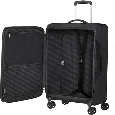 Легкий чемодан Samsonite Litebeam текстильный на 4-х колесах KL7*004 Black (средний)