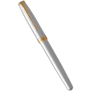 Пір'яна ручка Parker Sonnet 17 Stainless Steel GT FP F 84 111 Сріблястий/Золотий