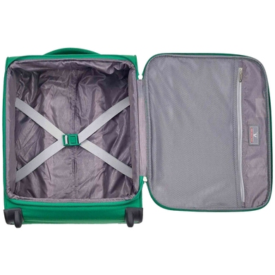 Ультралёгкий чемодан из текстиля на 2-х колесах Roncato Lite Plus 414723 зеленый (малый)