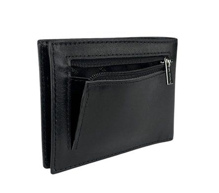Шкіряне портмоне із затискачем для грошей Eminsa ES1128-19-1 чорного кольору, Чорний