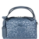 Жіноча сумка Karya з натуральної шкіри з принтом 2229-0931 синього кольору