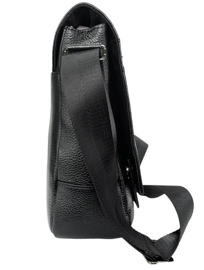 Чоловіча шкіряна сумка-месенджер Bond NON BN1108-281 чорного кольору
