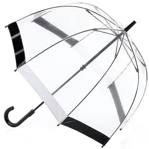 Зонт-трость женский Fulton Birdcage-1 L041 Black White (Черно-белый)
