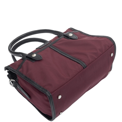 Жіноча текстильна сумка Vanessa Scani з натуральною шкірою V051 бордового кольору, Бордовий