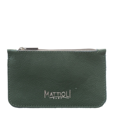 Шкіряна ключниця на блискавці Mattioli 082-20C зеленого кольору