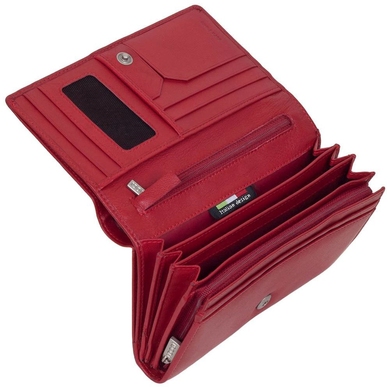 Жіночий шкіряний гаманець на кнопці Tony Perotti Cortina 5032 rosso (червоний)