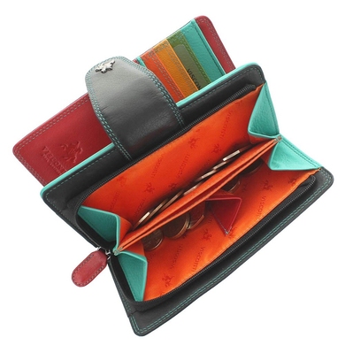 Жіночий гаманець з натуральної шкіри Visconti Spectrum Ylang SP30 Black Multi