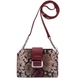Женская сумка Karya из натуральной кожи 2336-532 красно-розово-черного цвета, Красно-розово-черный