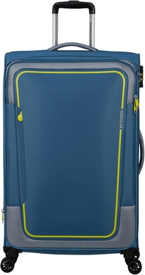 Чемодан American Tourister Pulsonic текстильный на 4-х колесах MD6*003 Coronet Blue (большой)