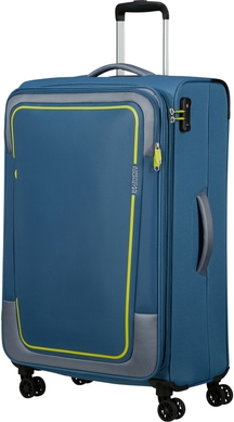 Чемодан American Tourister Pulsonic текстильный на 4-х колесах MD6*003 Coronet Blue (большой)