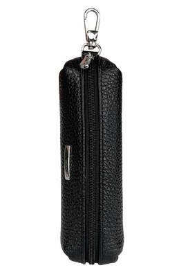Шкіряна ключниця Eminsa з кільцем на ланцюжку для ключів ES1549-18-1 чорна