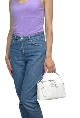 Жіноча сумка Karya з натуральної шкіри 2229-09 білого кольору , Білий