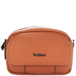 Кожанная женская сумка Tony Bellucci с разноцветным ремнем TB0617-1268 оранжевая, Оранжевый