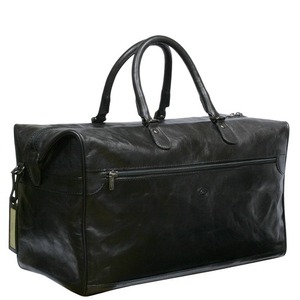 Кожаная дорожная сумка Tony Perotti 8023 Italico черная, Черный