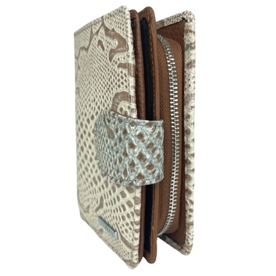 Жіночий гаманець з лакованої шкіри Karya 2015-011-2 бежево-кавового кольору