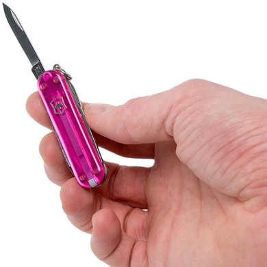 Складаний ніж-брелок мініатюрний Victorinox Classic Rose Edition 0.6203.T5 (Рожевий)