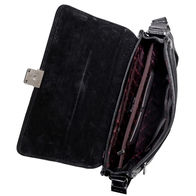 Мужской портфель из натуральной кожи Karya 0384-53 черного цвета