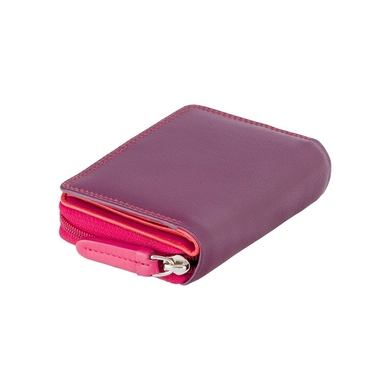 Жіночий гаманець з натуральної шкіри з RFID Visconti Rainbow Hawaii RB53 Plum Multi