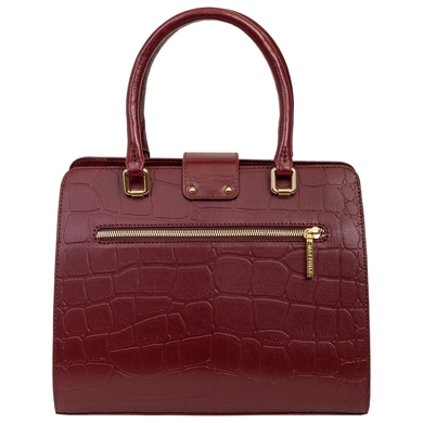 Женская сумка Mattioli 066-17C из натуральной итальянской кожи красного цвета , Красный