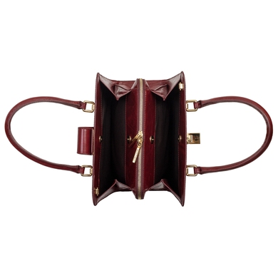 Женская сумка Mattioli 066-17C из натуральной итальянской кожи красного цвета , Красный