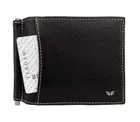Кожаный зажим для денег Tergan с карманами для карт TG1399 коричневого цвета, Коричневый