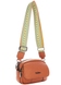 Шкіряна сумка Tony Bellucci з різнобарвним ременем TB0617-1268 помаранчева, Помаранчевий