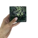 Маленький гаманець з лакованої шкіри Karya 1066-539 зеленого з чорним кольором