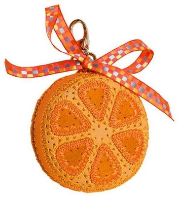 Кожаный брелок Unique U "Апельсин" 12810, MT-5-Оранж