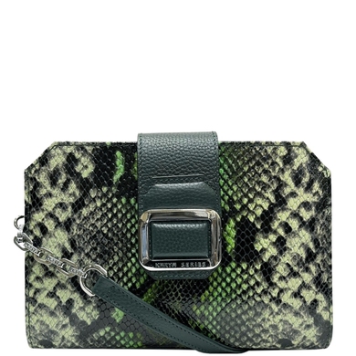Женская сумка Karya из натуральной кожи 2336-539 зеленого с черным цвета, Зеленый с черным