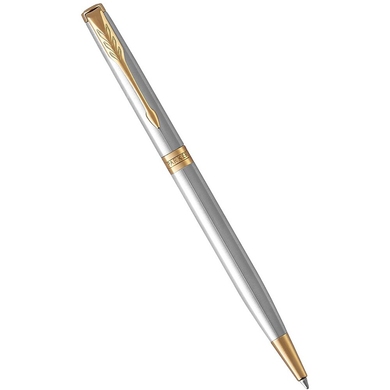 Кулькова ручка Parker Sonnet Slim Stainless Steel GT BP 84 131 Матовий сріблястий/золотистий