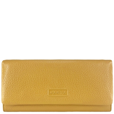 Жіночий гаманець Karya з натуральної шкіри KR1159-56 мандаринового кольору