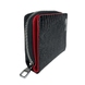 Малий гаманець з натуральної шкіри Karya 2012-073/46 чорний з червоним усередині