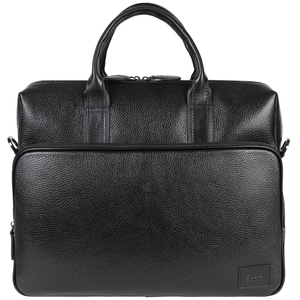 Мужская сумка-портфель Bond NON из натуральной кожи 1084-281 черная