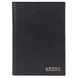 Обкладинка на паспорт з натуральної шкіри Karya 094-45/2 чорна