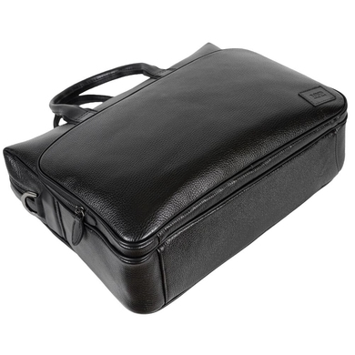Чоловіча сумка-портфель Bond NON з натуральної шкіри 1084-281 чорна