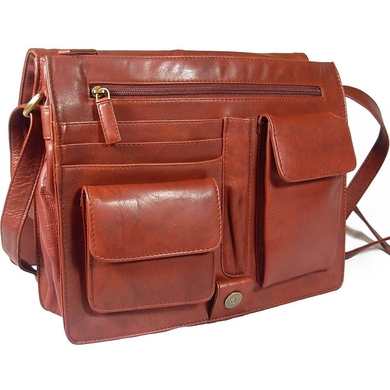 Женская сумка из натуральной кожи Visconti Atlantic Tess L 753 Brown, Brown (Коричневый светлый)