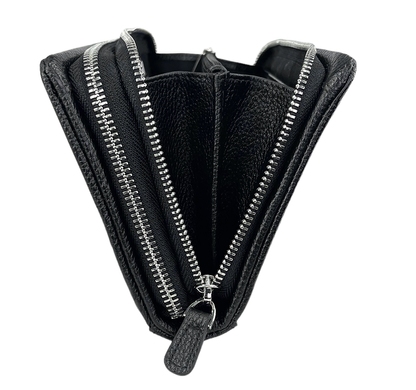 Мужской кожаный клатч Tergan на два отдела TG2196 черного цвета, Черный