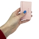 Кожаная кредитница Karya с прозрачными карманами KR056-027 пудрового цвета, Натуральная кожа, Зернистая, Розовый
