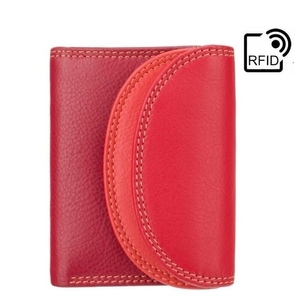 Жіночий гаманець з натуральної шкіри з RFID Visconti Rainbow Zanzibar RB126 Red Multi
