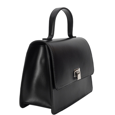 Женская сумка из натуральной итальянской кожи Mattioli 033-21C черный кальф, Черный