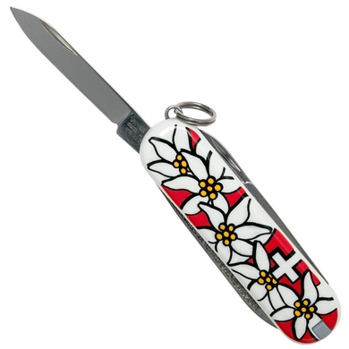 Складаний ніж-брелок мініатюрний Victorinox Classic Edelweiss 0.6203.840 (Білий)