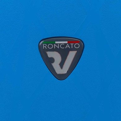 Чемодан из полипропилена 4-х колесах Roncato Light 500712 (средний), 5007-38-Бирюзово-голубой