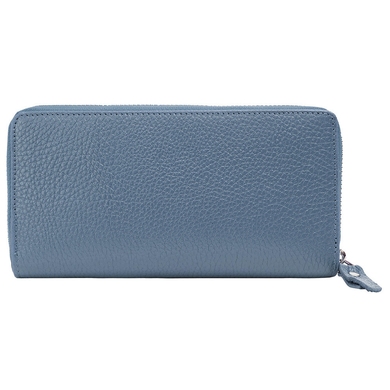 Шкіряний гаманець Karya на два відділи KR1186-093 блакитного кольору