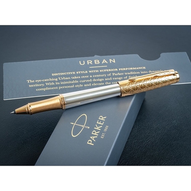 Ручка роллер Parker Urban 17 Premium Aureate Powder GT RB 32 322 Серебро/Золото