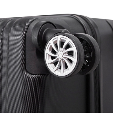 Валіза з ABS пластику 4-х колесах CAT Alexa 84409;01 Чорна (мала), Чорний
