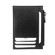 Кожаная кредитница Karya с карманом на молнии 0042-45 черного цвета, Натуральная кожа, Зернистая, Черный