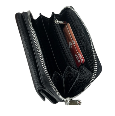 УЦІНКА-Середній шкіряний гаманець Eminsa із зернистої шкіри ES2157-18-1 чорний